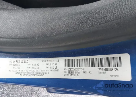 2015 Chrysler 200 Limited from USA, damaged, VIN 1C3CCCABXFN737308